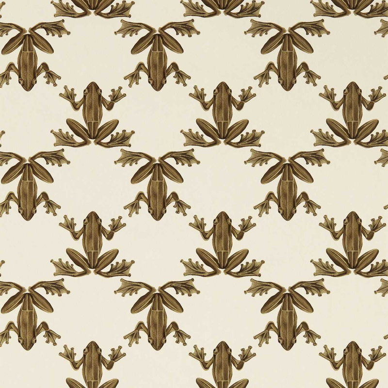 Wood Frog Wallpaper, Gold/Parchment