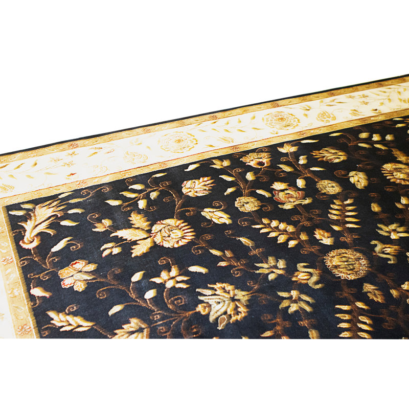 Handmade Silk and Wool Area Rug