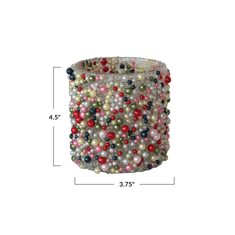 Porte-votive en verre perlé Artisan