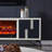 Modern simulation electronic fireplace TV cabinet