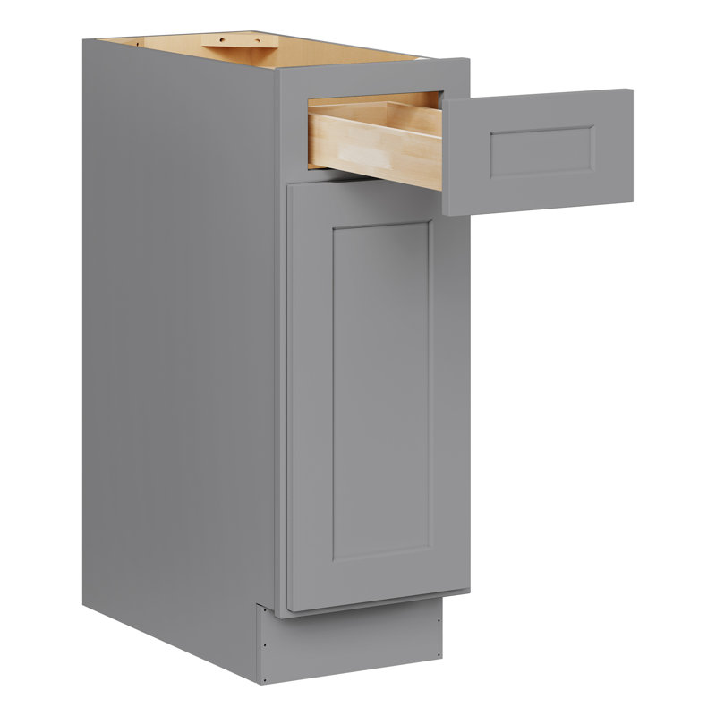 Armoire de base Shaker de style Shaker gris prêt à assembler de l 12 po x P 24 po x H 34,5 po Homeibro Cozy Design, 12"