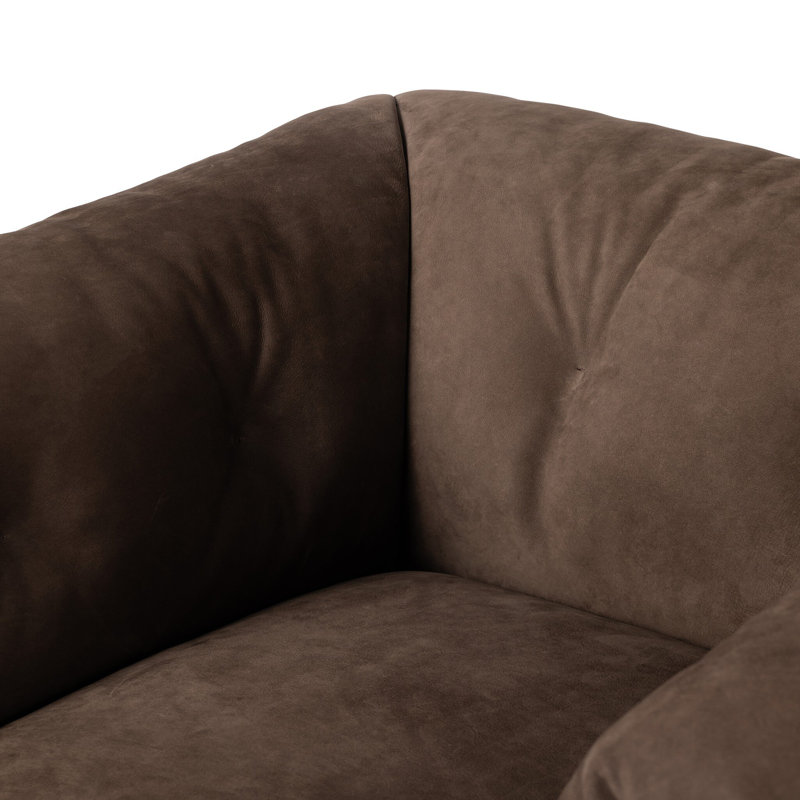 Santino Swivel Chair, Nubuck Cigar