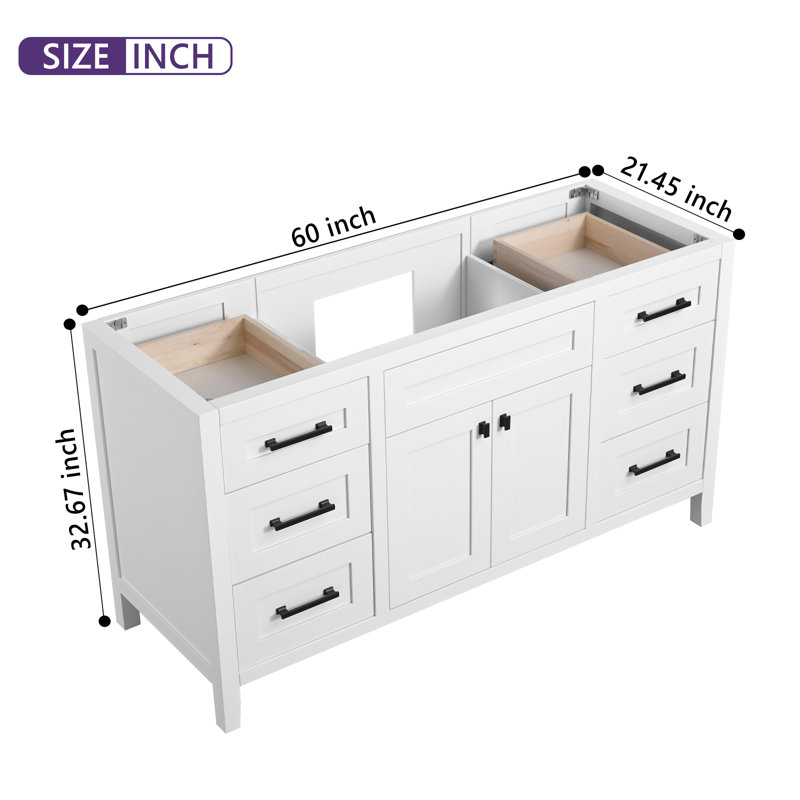 Mirren 60" Single Bathroom Vanity Base Only