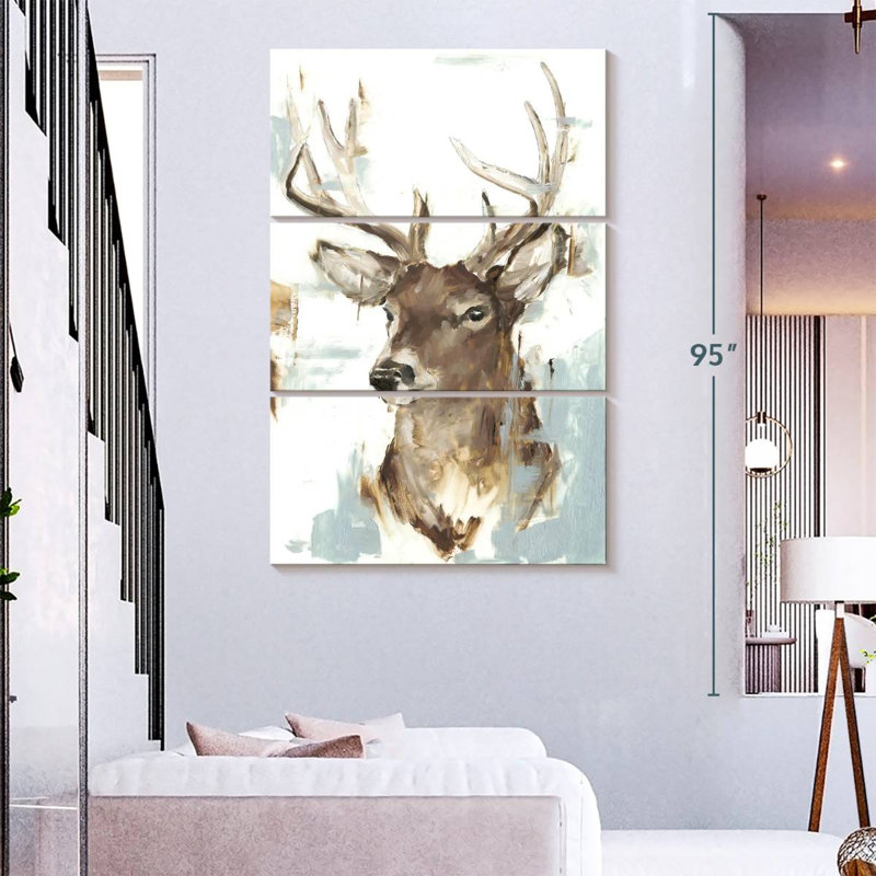 Brampt Modern Deer Mount II, 74" H x 48" W