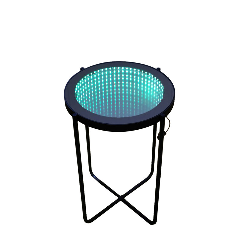 LED Round End Table, Bedside Table