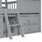 Full Size House Loft Bed With Roof, Windows,4 Storage Drawers,Ladder,Safety Guardrails-652423716