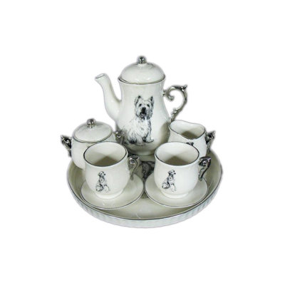 Service à thé en porcelaine Duval pour 2 personnes
