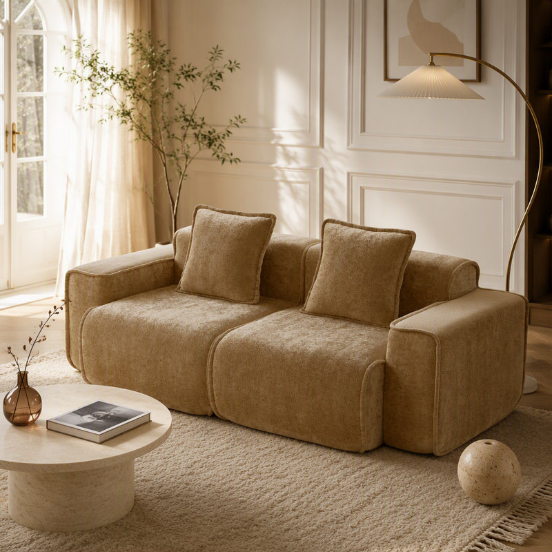 Harrison LSF&RSF Sofa Velvet- Brown