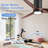52 In. Black 5 Abs Blades Flush Mount Standard Ceiling Fan With Full Spectrum Led Light And Remote