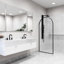 Écran de douche à cadre fixe l 34 "x H 78" avec verre transparent 3/8 "Arden-77317538