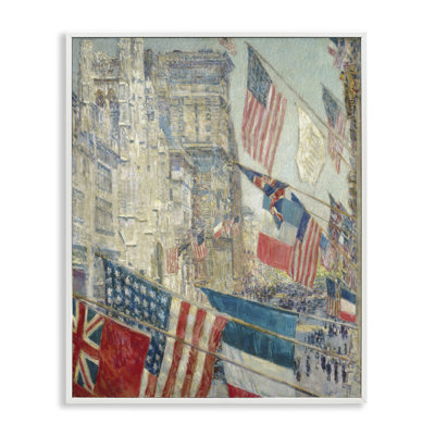 Classic Americana Flags Framed Giclee Art by one1000paintings