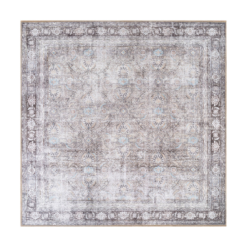 Tapis ivoire / gris Griffey, Carré 6 pi 7 po