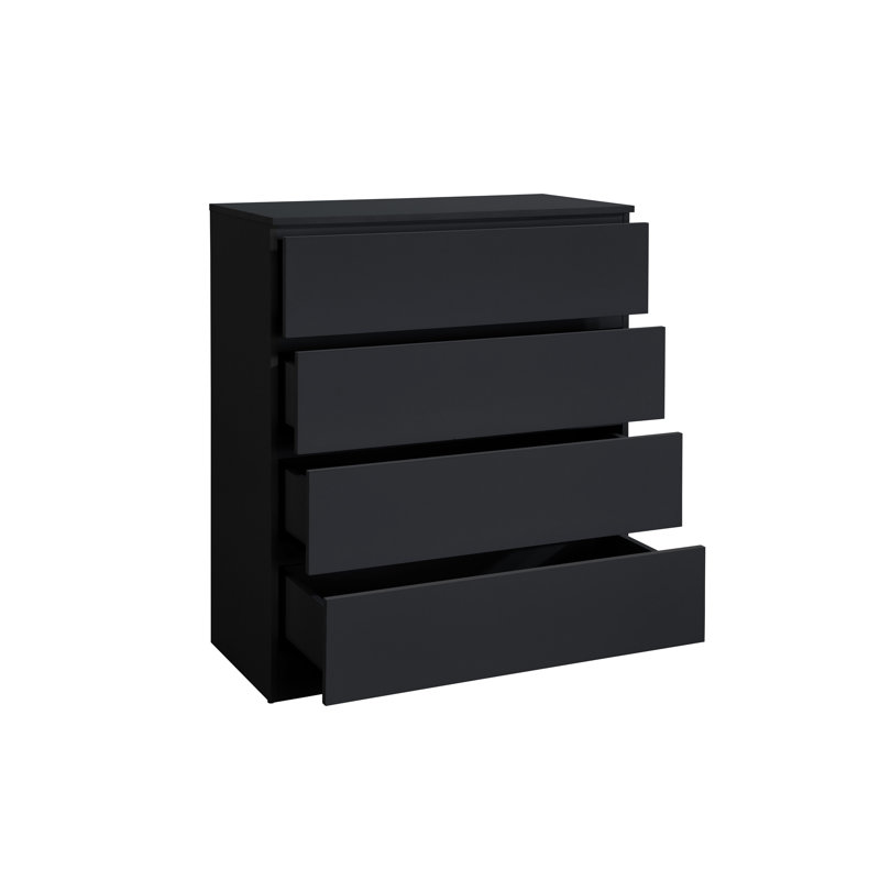 Marqita 4 Drawer 80Cm W Chest of Drawers, Black