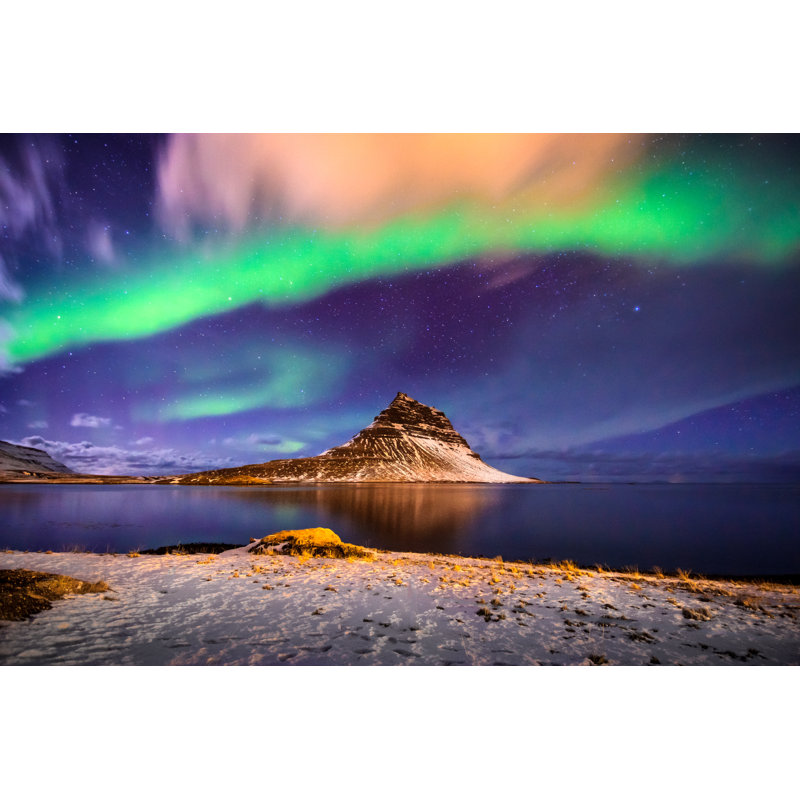 Amazing Celestial Lights Aurora Borealis - Wrapped Canvas Print, 20cm H x 30cm W