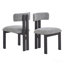 Ensemble de salle à manger 3 pièces, chaises rembourrées avec pieds en métal et table de salle à manger ronde