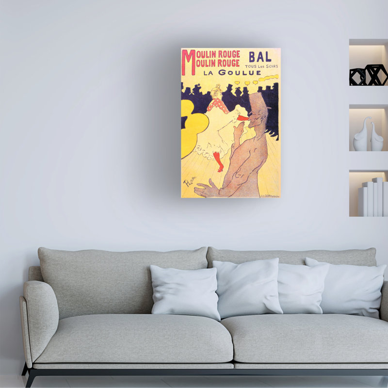 «Henri De Toulouse-Lautrec», affiche de l'exposition Forla Goulue au Moulin Rouge, Paris, 1891, H 47 po x l 30 po