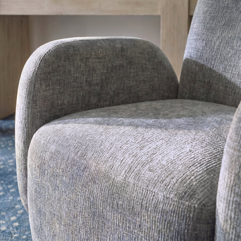 Arlow Modern Contemporary Chenille Swivel Accent Chair with 360-Degree Base, Gray