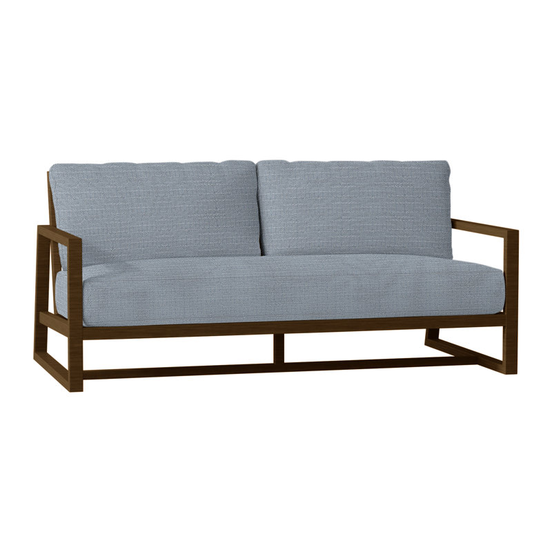 Causeuse Avondale, Sans bourrure + bourre standard, Chambray Rollo, Aluminium Avondale