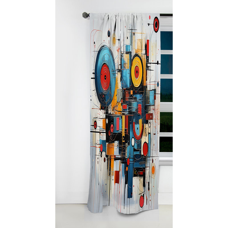 Howser - Rideau occultant de formes modernes - 1 panneau, L 52 po x L 63 po