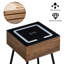 Halya Glass Top End Table