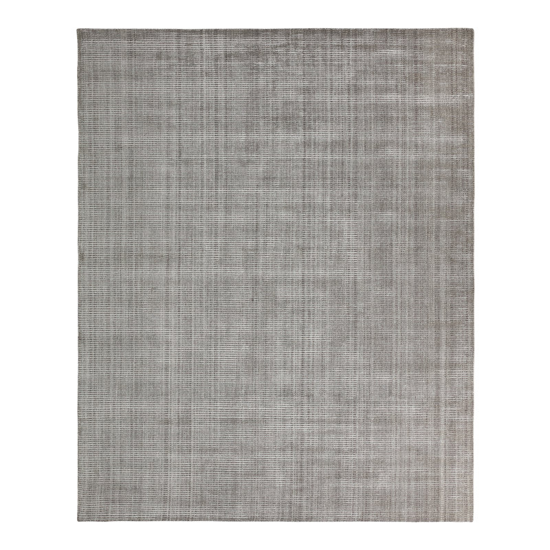 Tapis taupe tissé à la main Elroy, Rectangle 8 pi x 10 pi