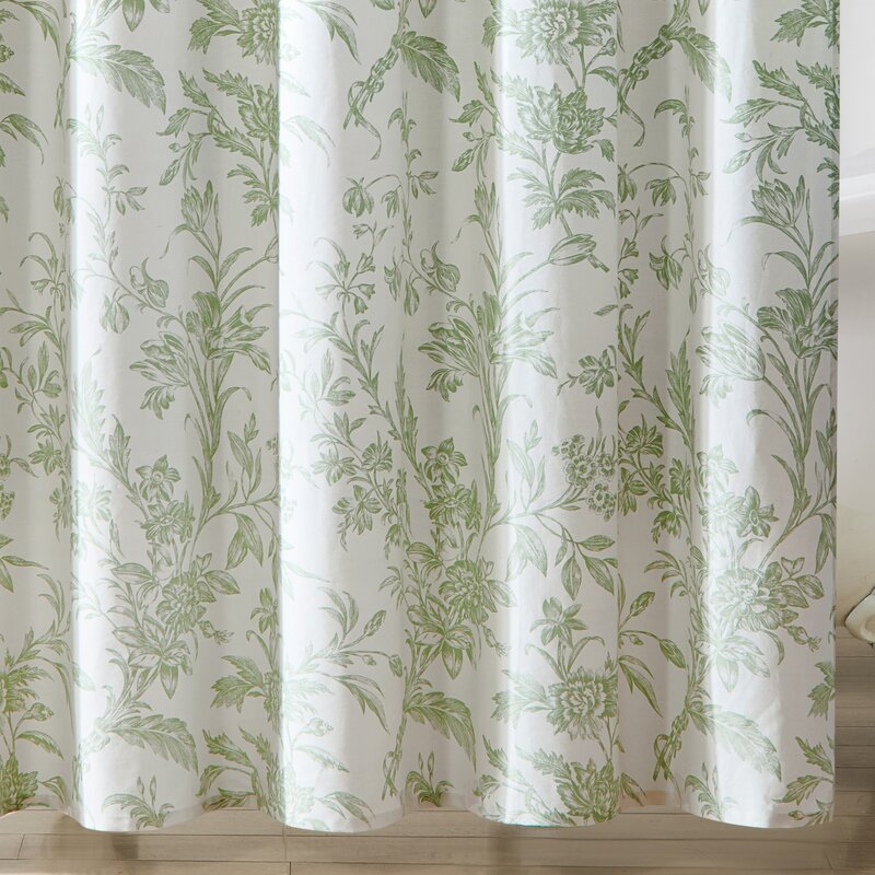 Laura Ashley Natalie 100% Cotton Floral Shower Curtain & Reviews | Wayfair