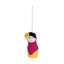 Figurine suspendue en laine best friends