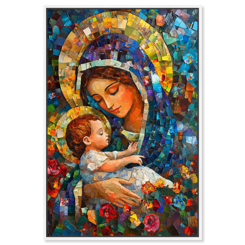 Glass Gospel II Canvas Religious Art Print by Art Remedy, White Frame, 16" H x 11" W