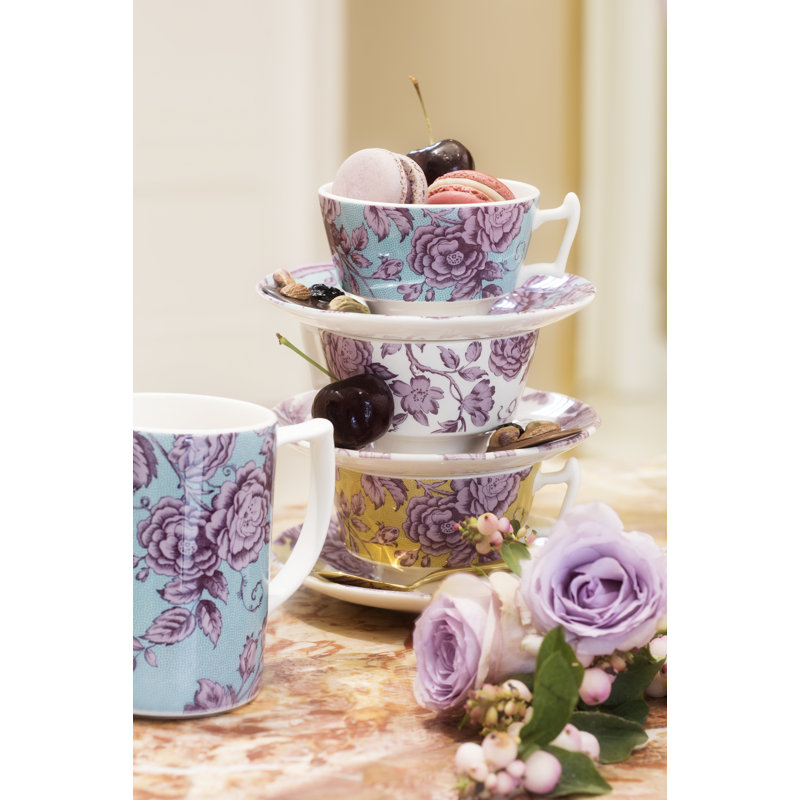 Kingsley Teacups & Saucers, White