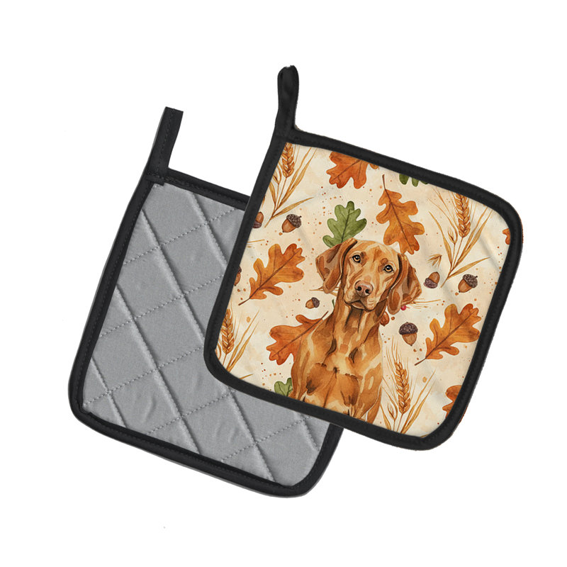 Vizsla Heirloom Fall Pair of Pot Holders