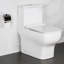 Toilette ronde une pièce à double chasse (siège inclus)