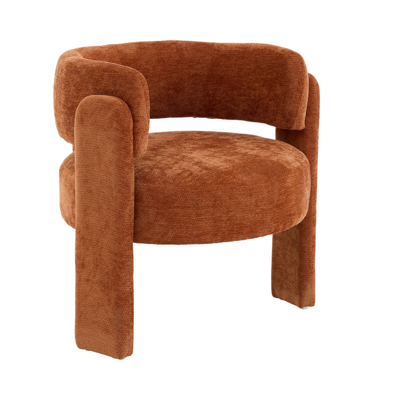 Fauteuil d'appoint en chenille 32,68 po, Orange