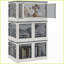 Bacs de rangement: HOMcom 3 empilables avec couvercles, roues, pliable 18 gal | Blanc | Plastique-814033145