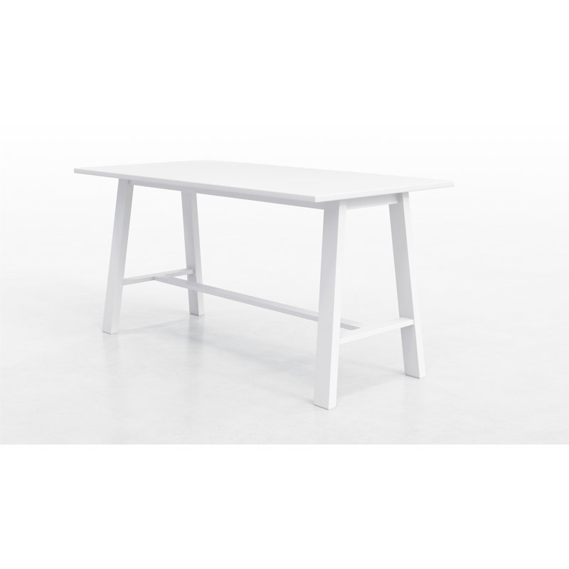 Midtown Solid Wood Breakroom Table, White, 36" H x 120" L x 36" W