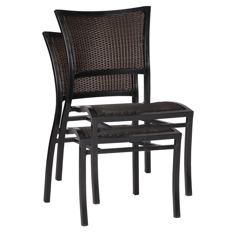 Aire Patio Dining Chair, Aire #2 Ancient Earth/Black Walnut