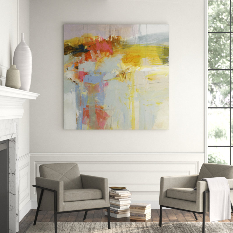 Poised Between 2' Framed Print on Canvas