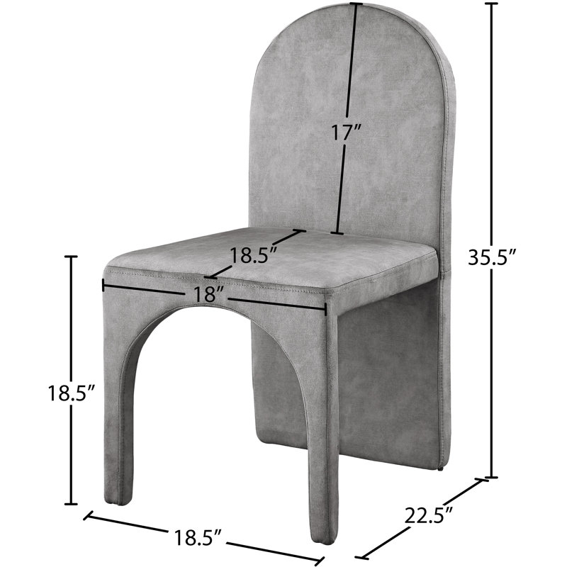 Chaise d'appoint en velours Car Pathia, Velours gris