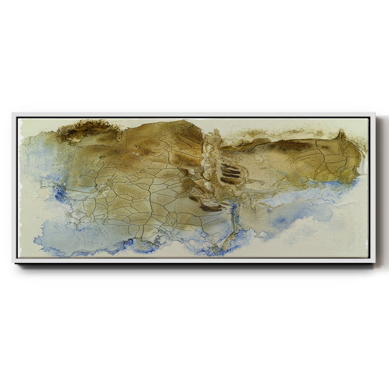 Golden Fissure I - toile encadrée, H 12 po x l 30 po