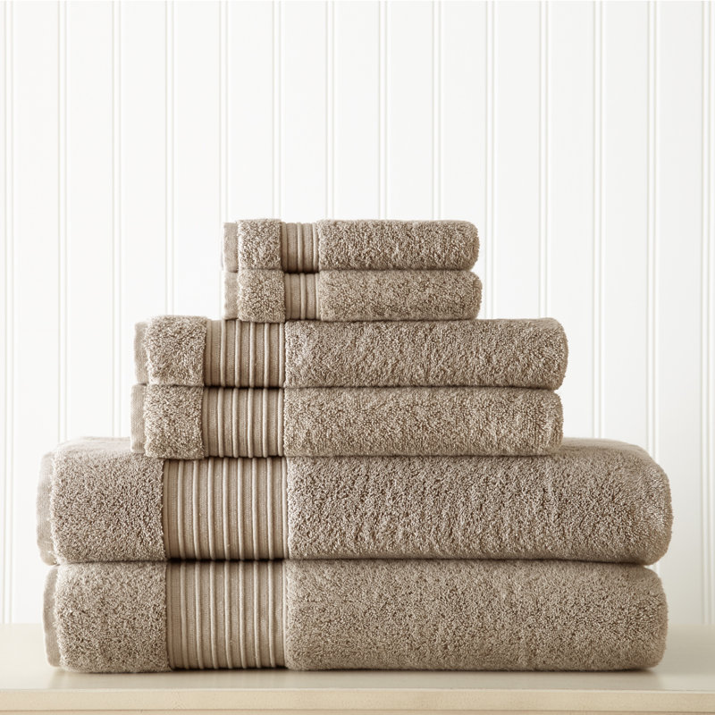Ensemble de serviettes 6 pièces Adalrik, Taupe