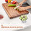 Acacia Wood Butcher Block Cutting Board, Extra Large & Extra Thick - Reversible Chopping Board with Deep Juice Groove & Side Handles - For Meat, Veggies & Fruit - Size: 61 x 45.7 x 3 cm