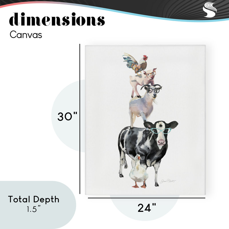 «Farm Animal Family», conception par Jean Plout, H 30 po x l 24 po