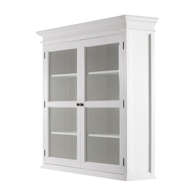 Halifax Jakeira Glass Display Hutch Unit Top 53.15" H x 57.09" W
