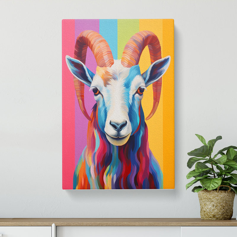 Goat Colour Field - No Frame Print, 50cm H x 35cm W x 3cm D