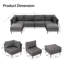 Ensemble de conversation modulaire en osier avec coussins Gurshawn-264872670