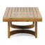 Ensemble de causeuse et table basse d'extérieur en bois d'acacia avec coussins