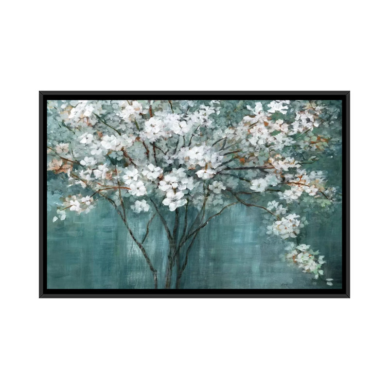 « natures promesses », impression sur toile, H 18 po x l 26 po x P 1,5 po, Toile avec cadre noir, Pas de tapis