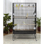 60'' Steel Flat Top Flight Cage with Wheels