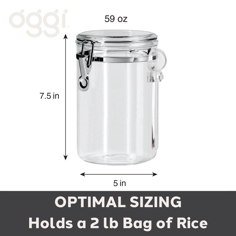 Pot OGGI Fresh Clear Clamp avec pelle (H 7,5 po, 59 oz), H 7,5 po x l 5 po x P 5 po