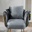 Fauteuil en velours capitonné Elandus-1148992735