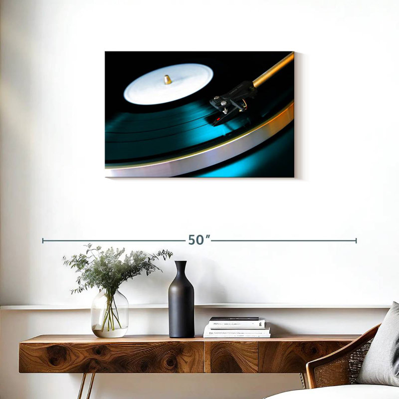 Abarca Playing Vinyl Record, 20" H x 30" W